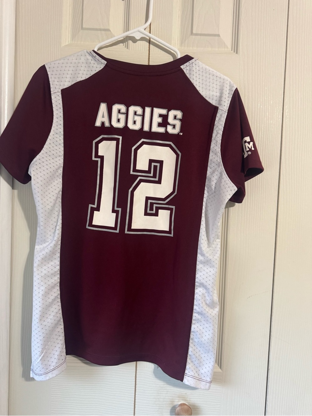 Pro Edge Maroon and White Aggies Jersey with Number 12
